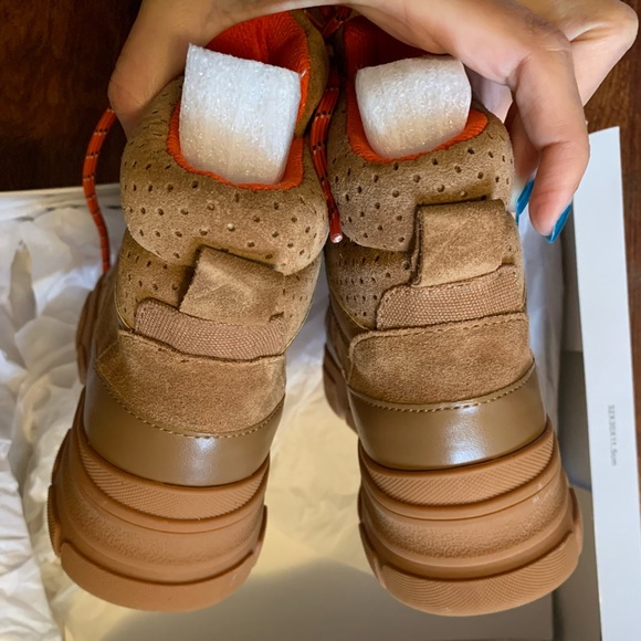 Villa Rouge Gem Winter Boots Cognac Leather Suede Brown Red Laces Women’s 5.5 - Picture 6 of 9